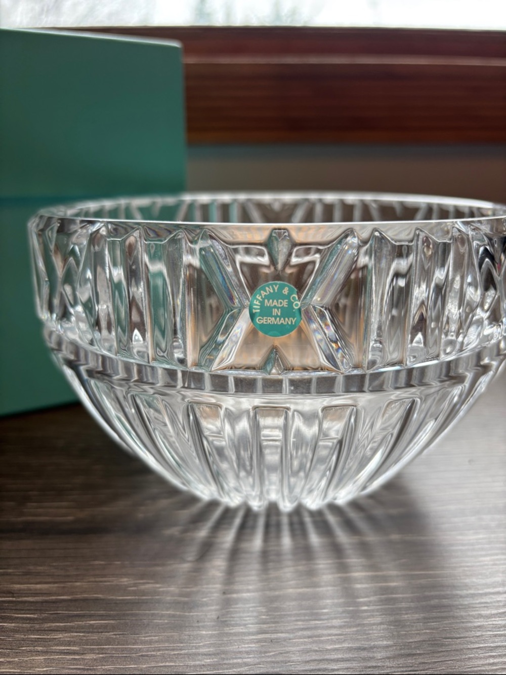 Tiffany & Co. Atlas Crystal Bowl with original Label intact